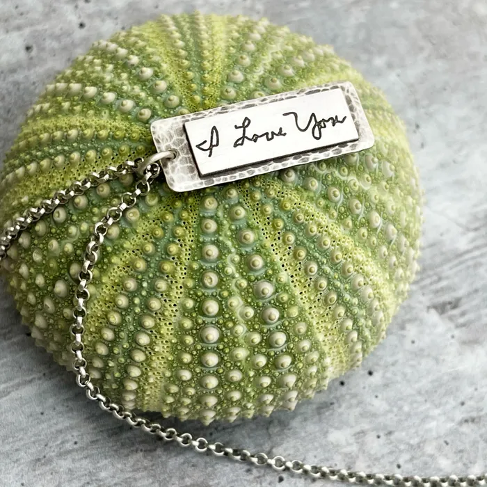 HeidiJHale Necklaces Sterling Handwritten Tag Necklace