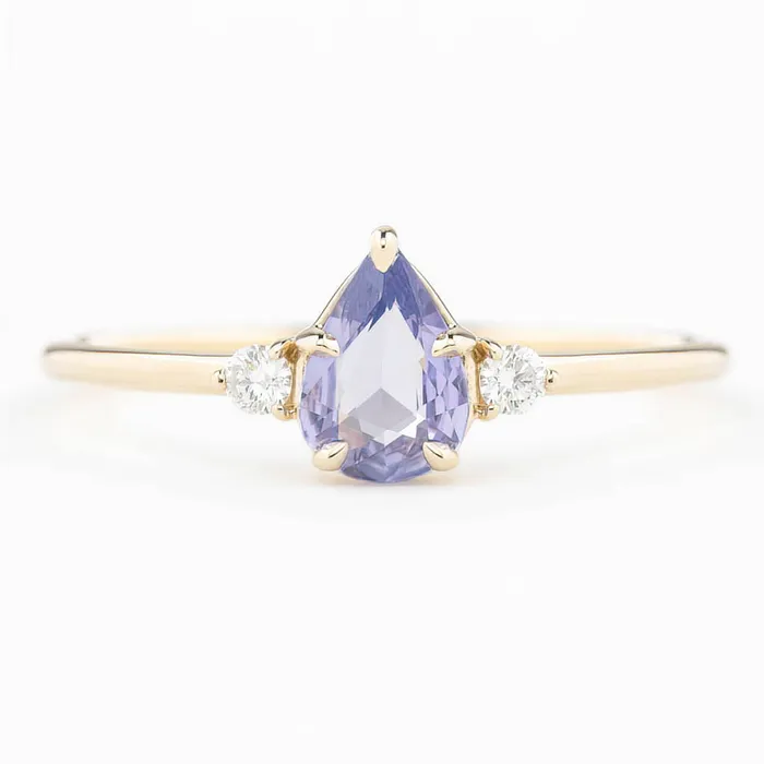 Rings Envero Jewelry Emilie Ring 060ct Light Blue Madagascar Sapphire 14K Yellow Gold One of a kind Rings Envero Jewelry Emilie Ring 060ct Light Blue Madagascar Sapphire 14K Yellow Gold One of a kind