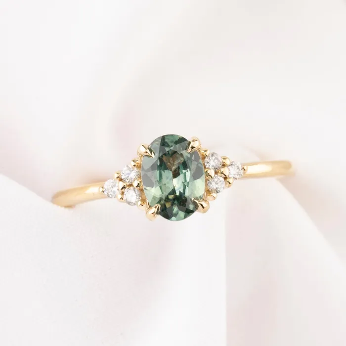 Rings Envero Jewelry Teresa Ring 088ct Light Blue Green Montana Sapphire 14k Yellow Gold One of a kind Rings Envero Jewelry Teresa Ring 088ct Light Blue Green Montana Sapphire 14k Yellow Gold One of a kind