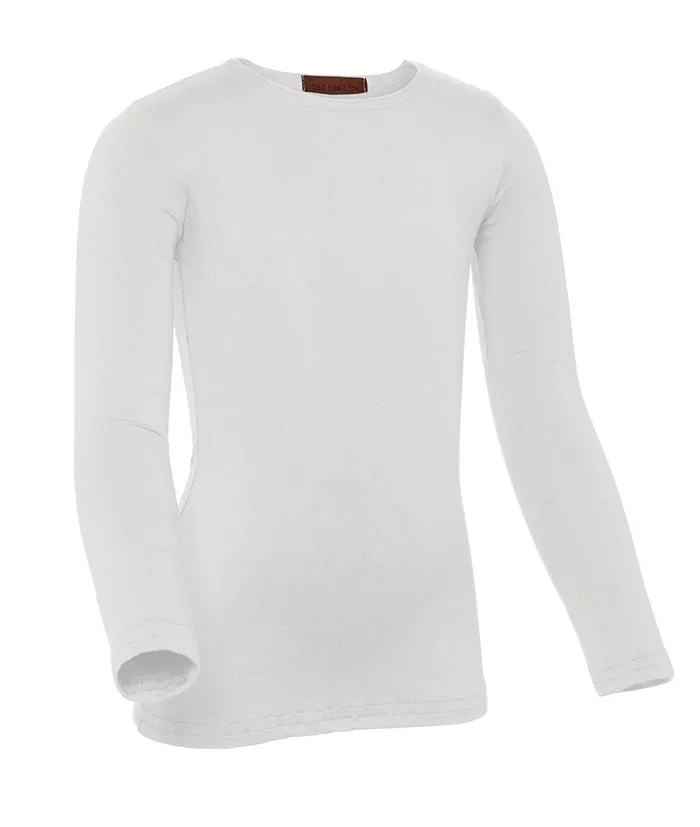 Rings Pea Bee Jae PBJ Girls Cotton Long Sleeve Shell White