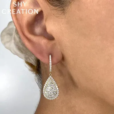 218CT DIAMOND PEAR EARRING SHY CREATIONS Earrings
