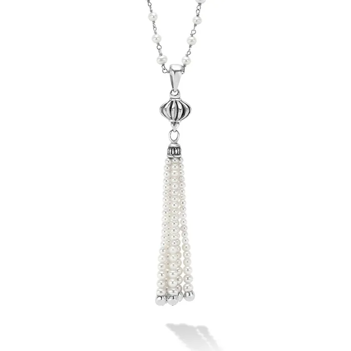 LAGOS Necklaces Luna Pearl Tassel Pendant Necklace