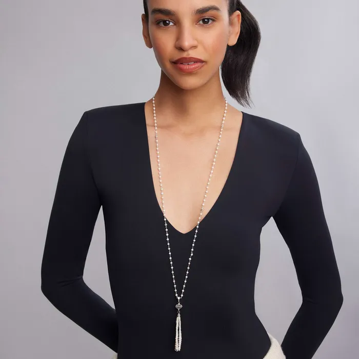 LAGOS Necklaces Luna Pearl Tassel Pendant Necklace