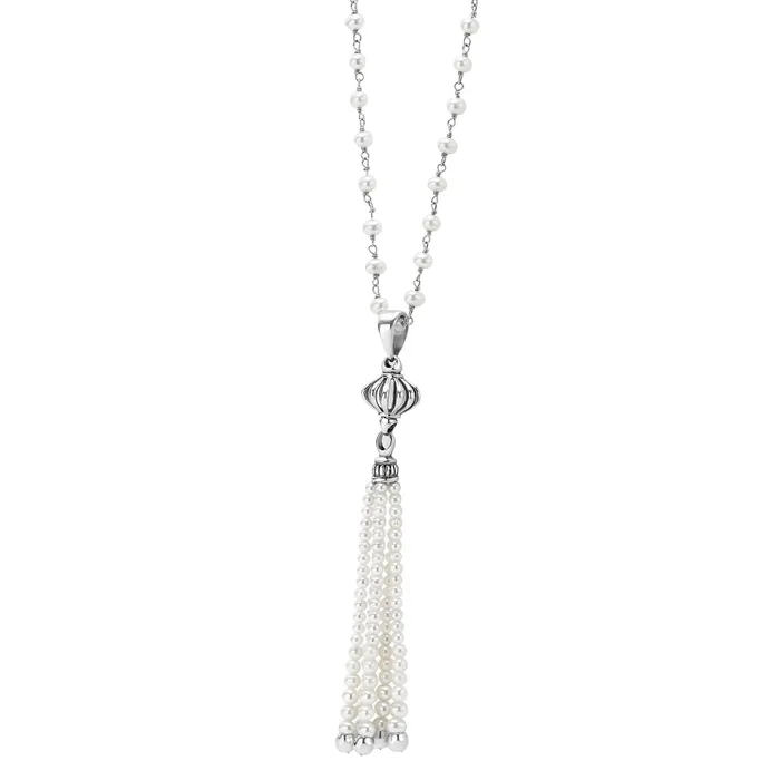 LAGOS Necklaces Luna Pearl Tassel Pendant Necklace