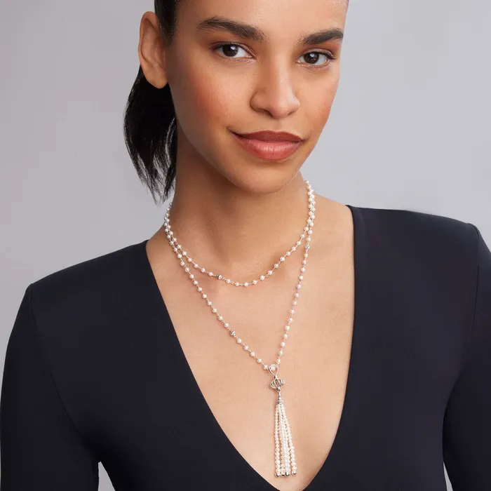 LAGOS Necklaces Luna Pearl Tassel Pendant Necklace