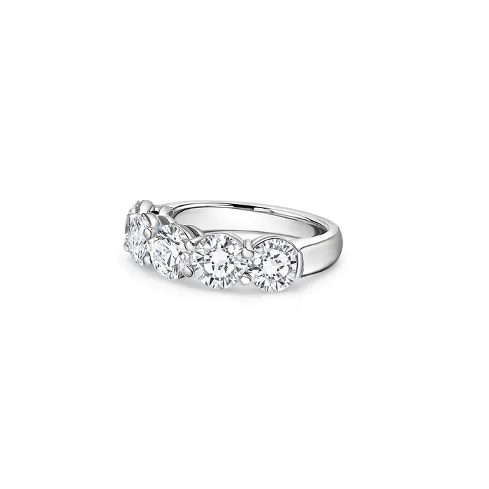 Polachecks Collection Rings 5 Stone Diamond Band