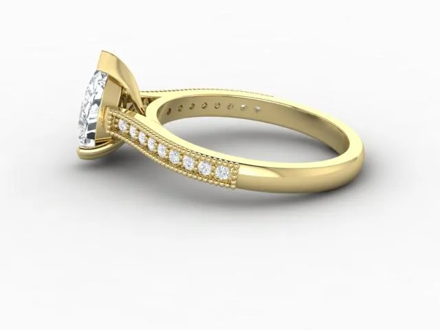 Rings Sapheena Jewelry Thea 12 Ct Solitaire Pear Cut Engagement Ring With Side Stones