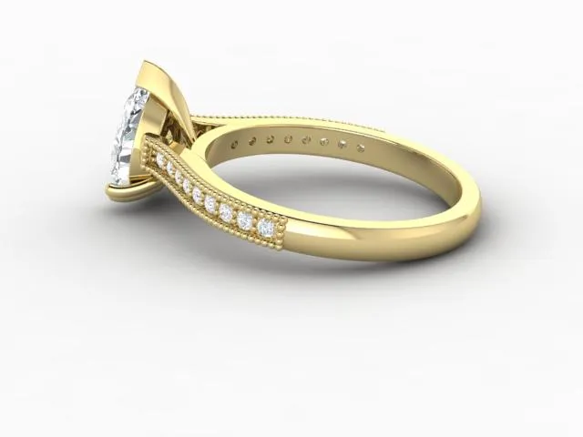 Rings Sapheena Jewelry Thea 12 Ct Solitaire Pear Cut Engagement Ring With Side Stones