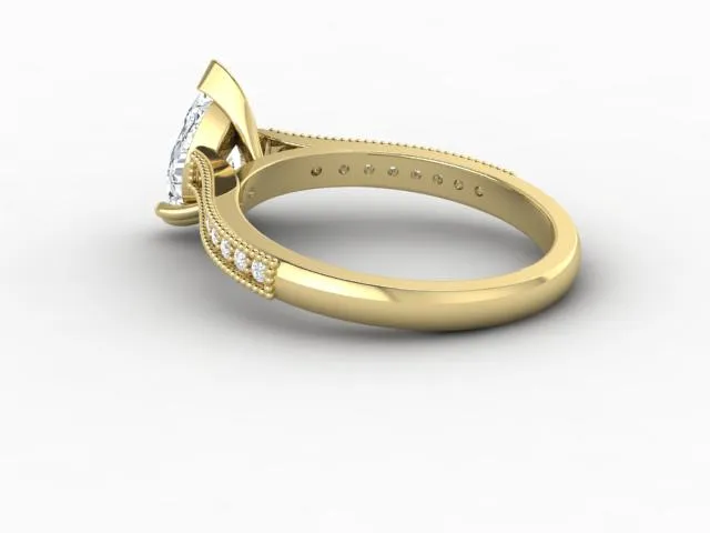 Rings Sapheena Jewelry Thea 12 Ct Solitaire Pear Cut Engagement Ring With Side Stones