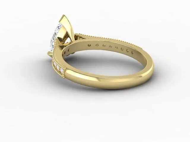Rings Sapheena Jewelry Thea 12 Ct Solitaire Pear Cut Engagement Ring With Side Stones