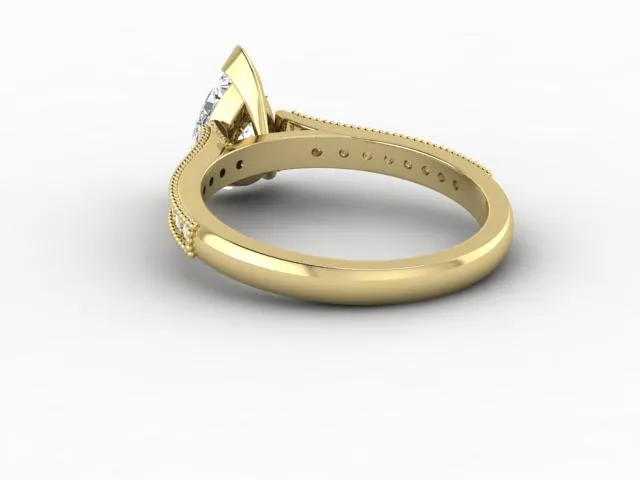 Rings Sapheena Jewelry Thea 12 Ct Solitaire Pear Cut Engagement Ring With Side Stones