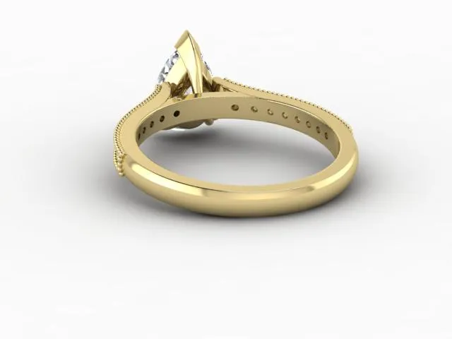 Rings Sapheena Jewelry Thea 12 Ct Solitaire Pear Cut Engagement Ring With Side Stones