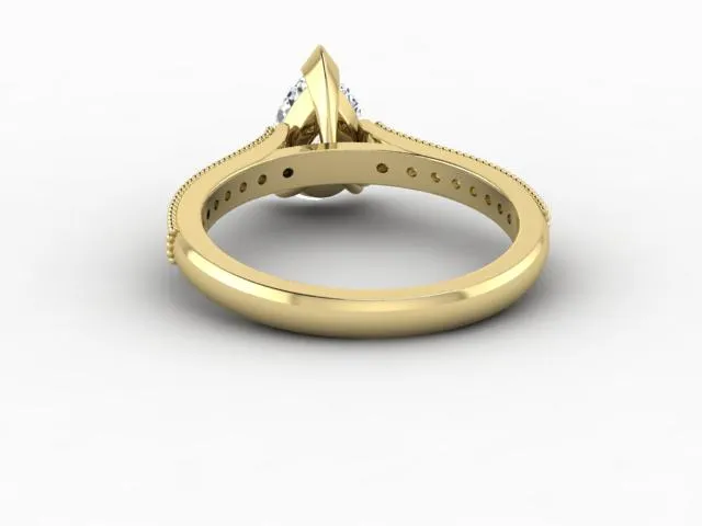 Rings Sapheena Jewelry Thea 12 Ct Solitaire Pear Cut Engagement Ring With Side Stones