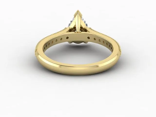 Rings Sapheena Jewelry Thea 12 Ct Solitaire Pear Cut Engagement Ring With Side Stones
