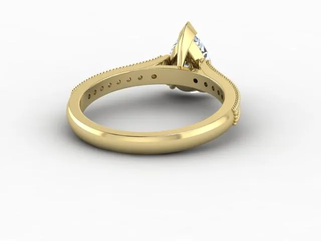 Rings Sapheena Jewelry Thea 12 Ct Solitaire Pear Cut Engagement Ring With Side Stones