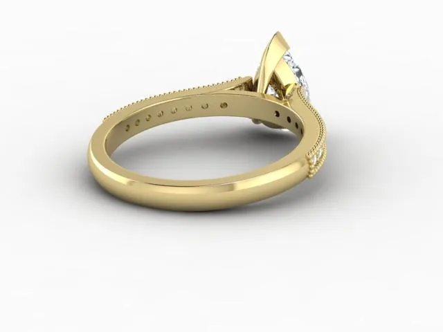 Rings Sapheena Jewelry Thea 12 Ct Solitaire Pear Cut Engagement Ring With Side Stones