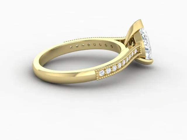 Rings Sapheena Jewelry Thea 12 Ct Solitaire Pear Cut Engagement Ring With Side Stones