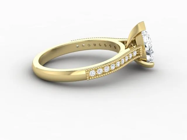 Rings Sapheena Jewelry Thea 12 Ct Solitaire Pear Cut Engagement Ring With Side Stones