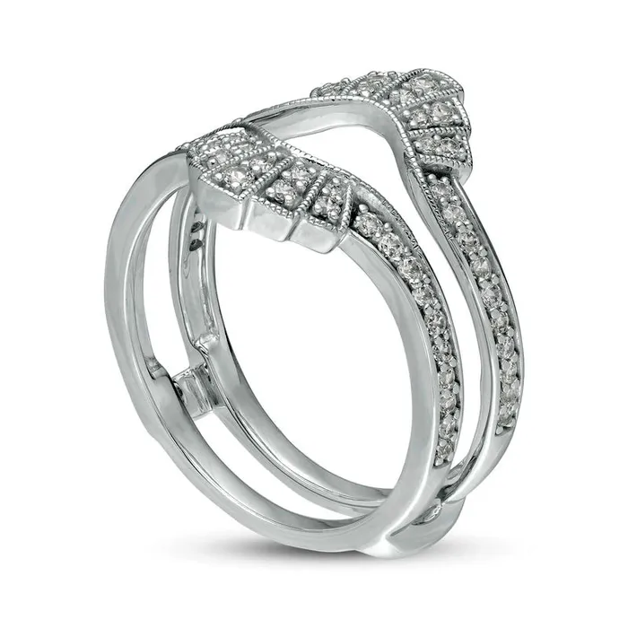 038 CT TW Natural Clarity Enhanced Diamond Antique VintageStyle Crown Solitaire Enhancer in Solid 14K White Gold Goldia Earrings