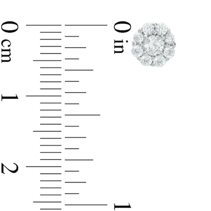 05 CT TW Diamond Frame Flower Stud Earrings in 10K White Gold Goldia Earrings 05 CT TW Diamond Frame Flower Stud Earrings in 10K White Gold Goldia Earrings