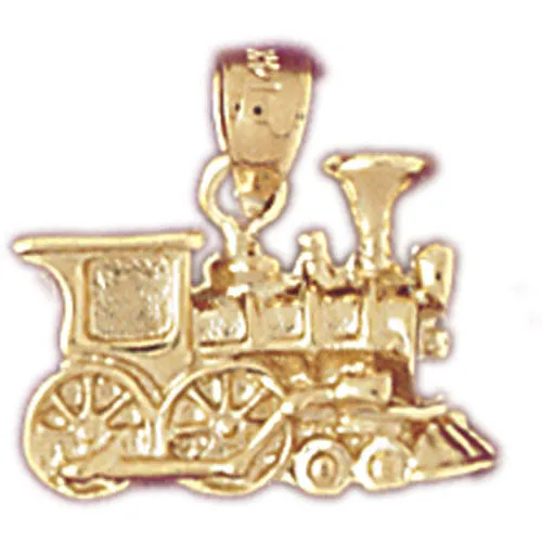 14K Gold Locomotive Train Engine Charm Goldia Charm Necklaces