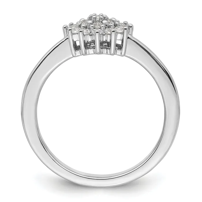 14k White Gold 14 Ct Lab Grown Diamond VSSI G Cluster Ring Goldia Rings