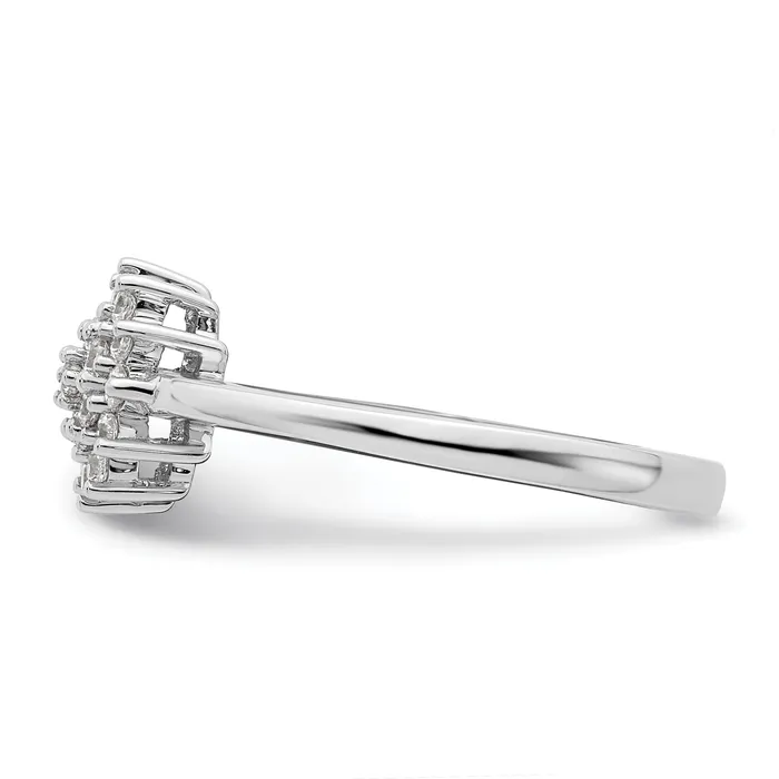 14k White Gold 14 Ct Lab Grown Diamond VSSI G Cluster Ring Goldia Rings