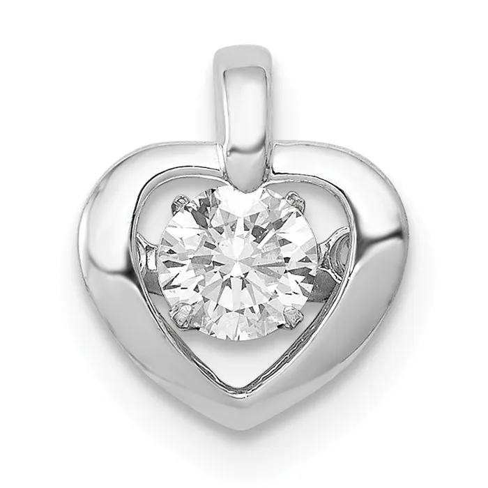 14k White Gold 14 Ct Lab Grown Diamond VSSI G Vibrant Heart Pendant Goldia Necklaces 14k White Gold 14 Ct Lab Grown Diamond VSSI G Vibrant Heart Pendant Goldia Necklaces