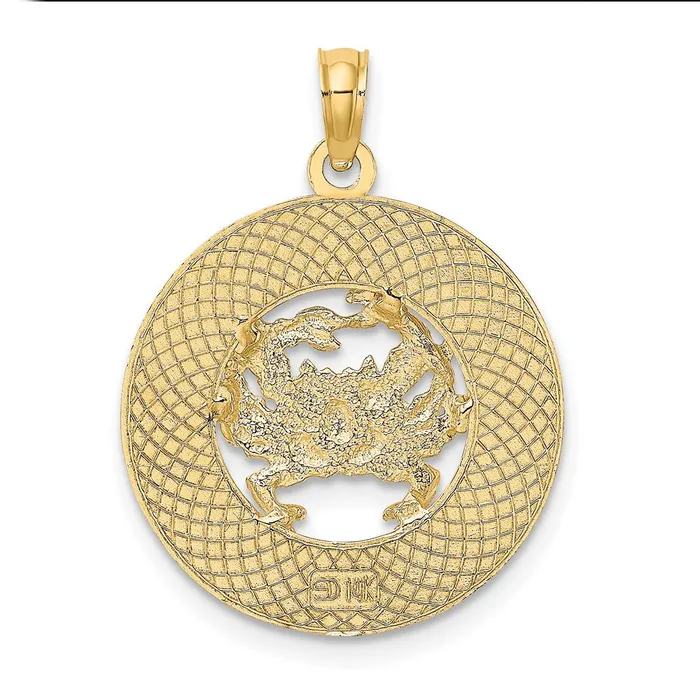 14k Yellow Gold CAPE MAY w Crab Charm Goldia Charm Necklaces