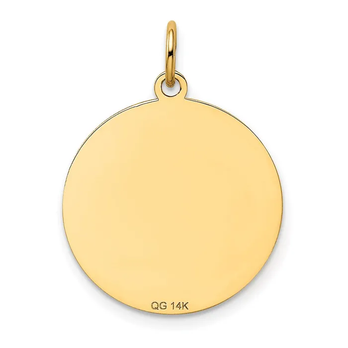 14k Yellow Gold German Shepherd Disc Charm Goldia Charm Necklaces