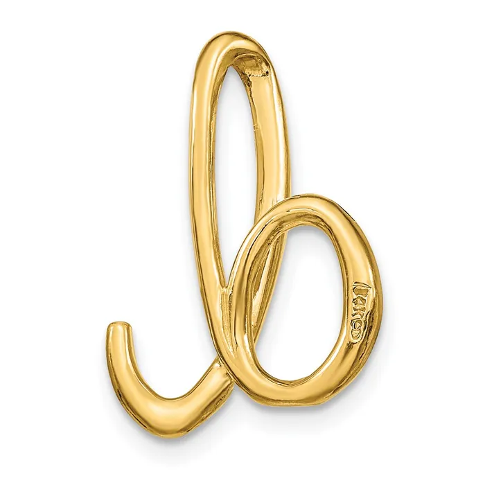 14k Yellow Gold Polished Letter D Initial Slide Goldia Necklaces
