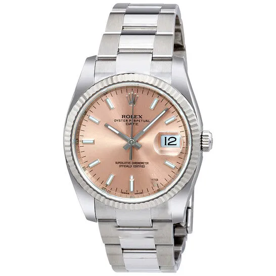 Bracelets JMS always Original Rolex Oyster Perpetual Date 34 Pink Dial Stainless Steel Bracelet Automatic Mens Watch 115234PSO Bracelets JMS always Original Rolex Oyster Perpetual Date 34 Pink Dial Stainless Steel Bracelet Automatic Mens Watch 115234PSO