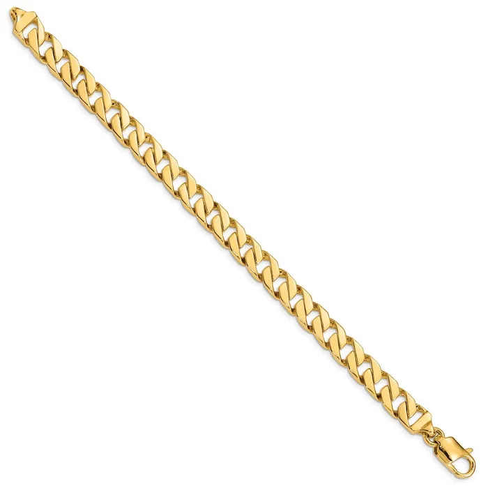 Bracelets MDS Solid 14K Yellow Gold 8 inch 85mm Hand Polished Fancy Link with Lobster Clasp Bracelet Bracelets MDS Solid 14K Yellow Gold 8 inch 85mm Hand Polished Fancy Link with Lobster Clasp Bracelet