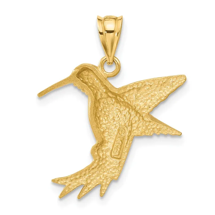 Charm Necklaces 14k Yellow Gold Hummingbird Charm Goldia