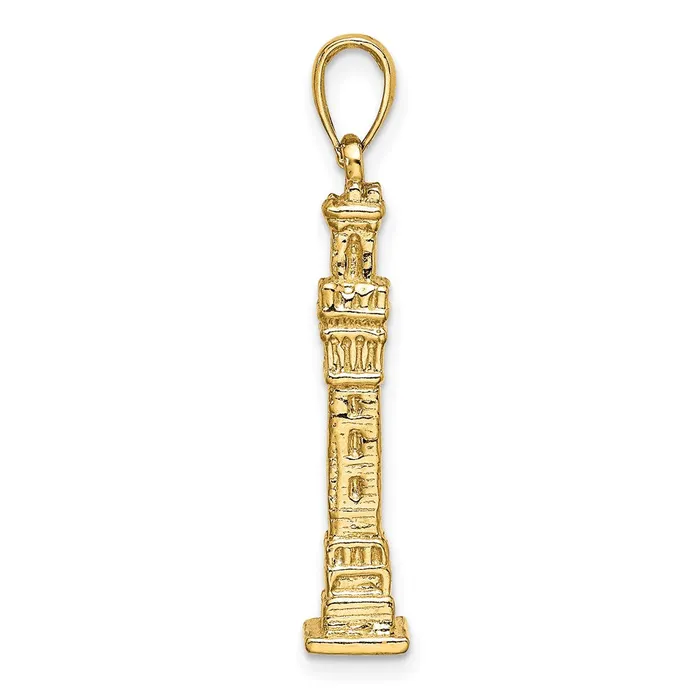 Charm Necklaces Goldia 14k Yellow Gold 3D Pilgrim Memorial Monument Charm
