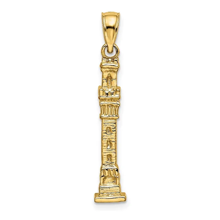 Charm Necklaces Goldia 14k Yellow Gold 3D Pilgrim Memorial Monument Charm
