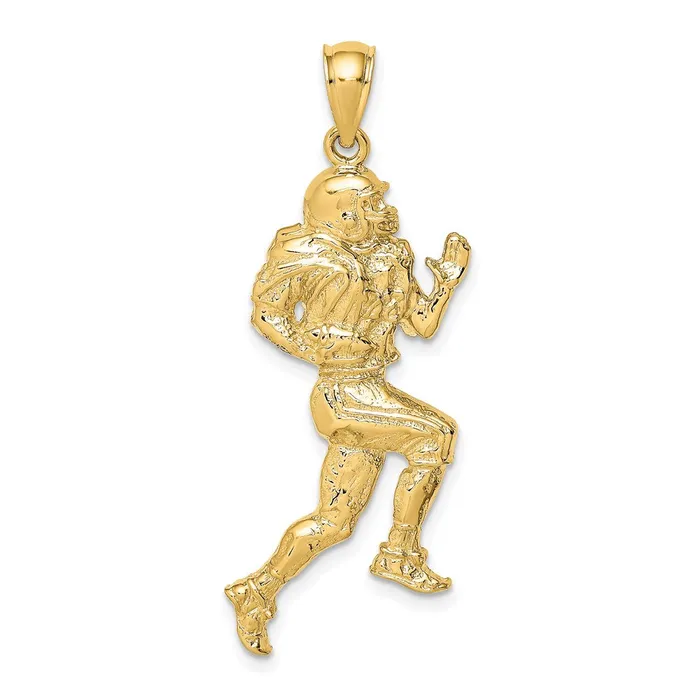 Charm Necklaces Goldia 14k Yellow Gold Polished Running Football Player Charm Charm Necklaces Goldia 14k Yellow Gold Polished Running Football Player Charm