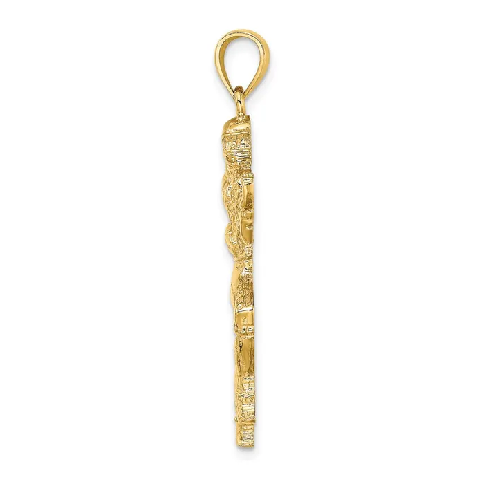 Charm Necklaces Goldia 14k Yellow Gold Polished Running Football Player Charm