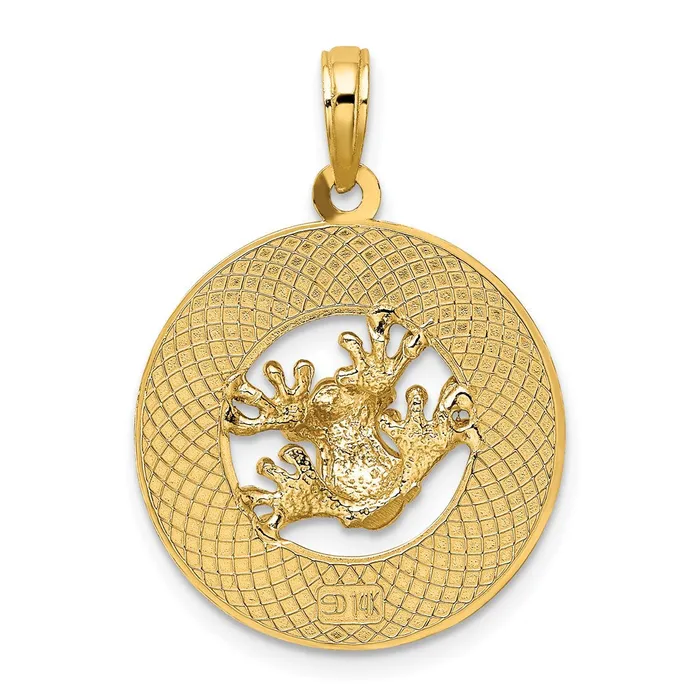 Charm Necklaces Goldia 14k Yellow Gold SARASOTA wFrog Circle Charm