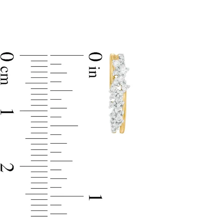 Earrings Goldia 025 CT TW Diamond Linear Scatter Drop Earrings in 10K Gold Earrings Goldia 025 CT TW Diamond Linear Scatter Drop Earrings in 10K Gold