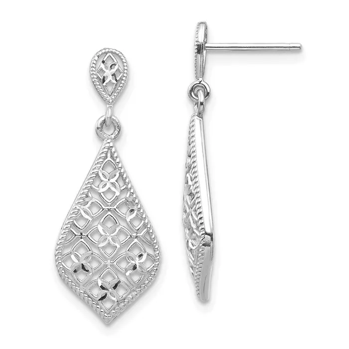 Earrings Goldia 14k White Gold Dangle Earrings