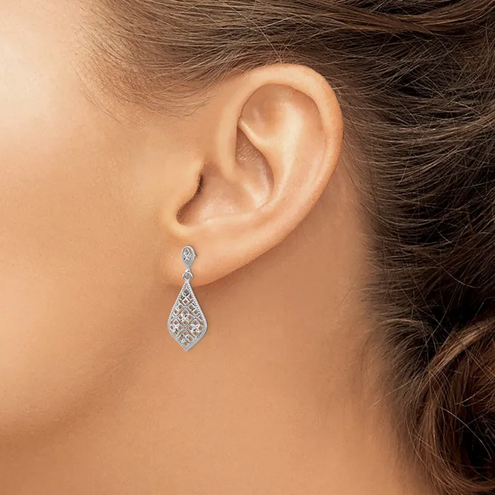Earrings Goldia 14k White Gold Dangle Earrings