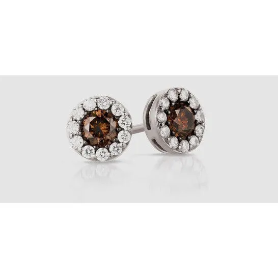 Earrings JMS always Original Le Vian Ladies Chocolate Solitaire Earrings set in 14K Vanilla Gold
