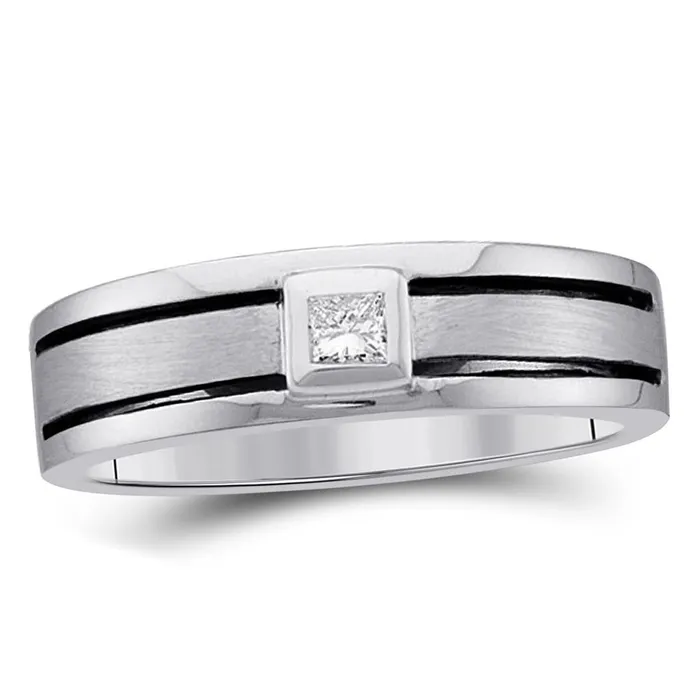 gndatlanta 14k Twotone Gold Princess Diamond Wedding Band Ring 16 Cttw Rings gndatlanta 14k Twotone Gold Princess Diamond Wedding Band Ring 16 Cttw Rings