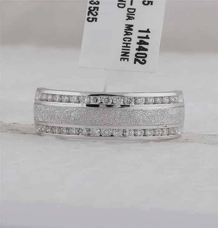 gndatlanta 14k White Gold Round Diamond Grecco Wedding Anniversary Band 12 Cttw Rings gndatlanta 14k White Gold Round Diamond Grecco Wedding Anniversary Band 12 Cttw Rings
