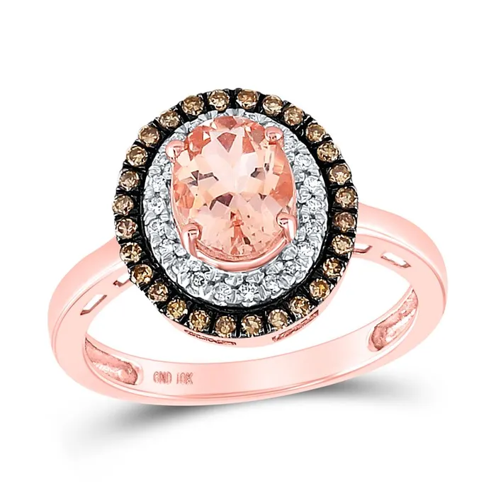 gndatlanta Rings 10k Rose Gold Oval Morganite Solitaire Diamond Fashion Ring 112 Cttw gndatlanta Rings 10k Rose Gold Oval Morganite Solitaire Diamond Fashion Ring 112 Cttw
