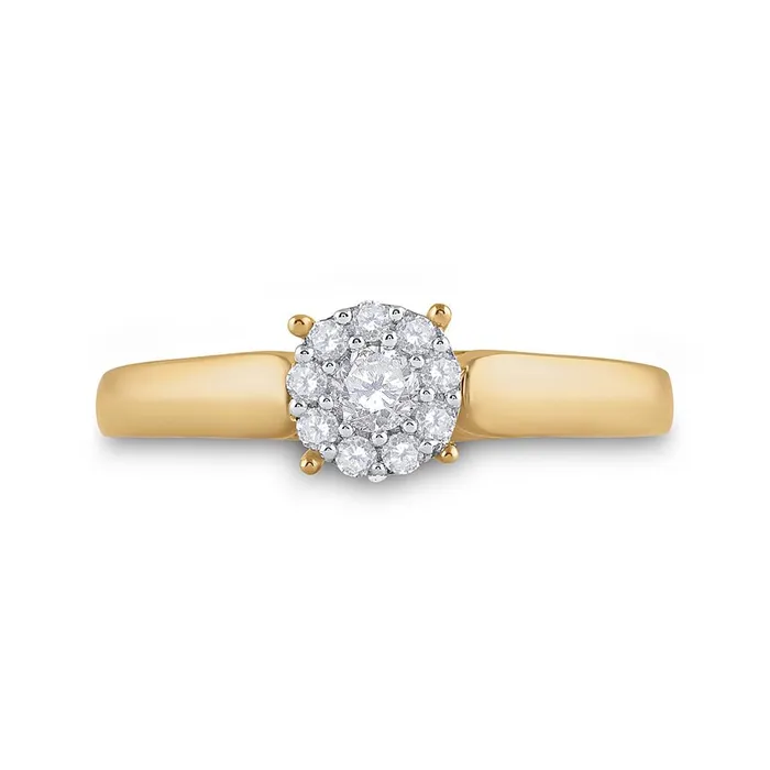 gndatlanta Rings 10k Yellow Gold Round Diamond Solitaire Bridal Engagement Ring 15 Cttw Certified