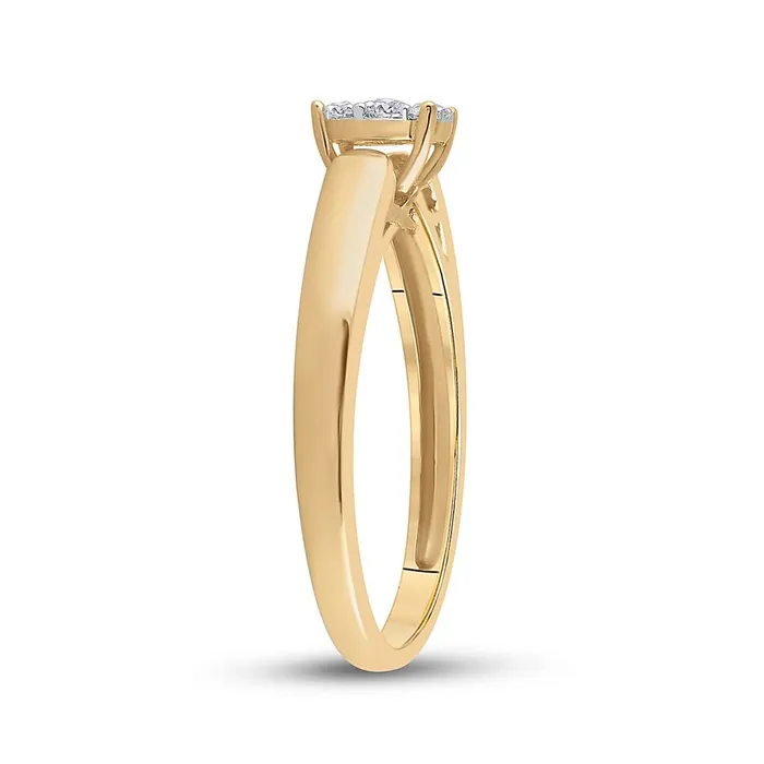 gndatlanta Rings 10k Yellow Gold Round Diamond Solitaire Bridal Engagement Ring 15 Cttw Certified