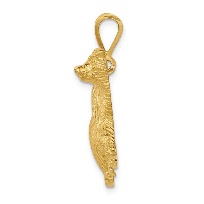 Goldia 14k Yellow Gold Polar Bear Charm Charm Necklaces
