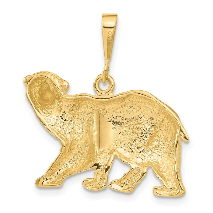 Goldia 14k Yellow Gold Polar Bear Charm Charm Necklaces
